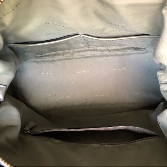 Authentic Coach Legacy Romy Two-Tone Green Leather Satchel - Picture 7 of 16